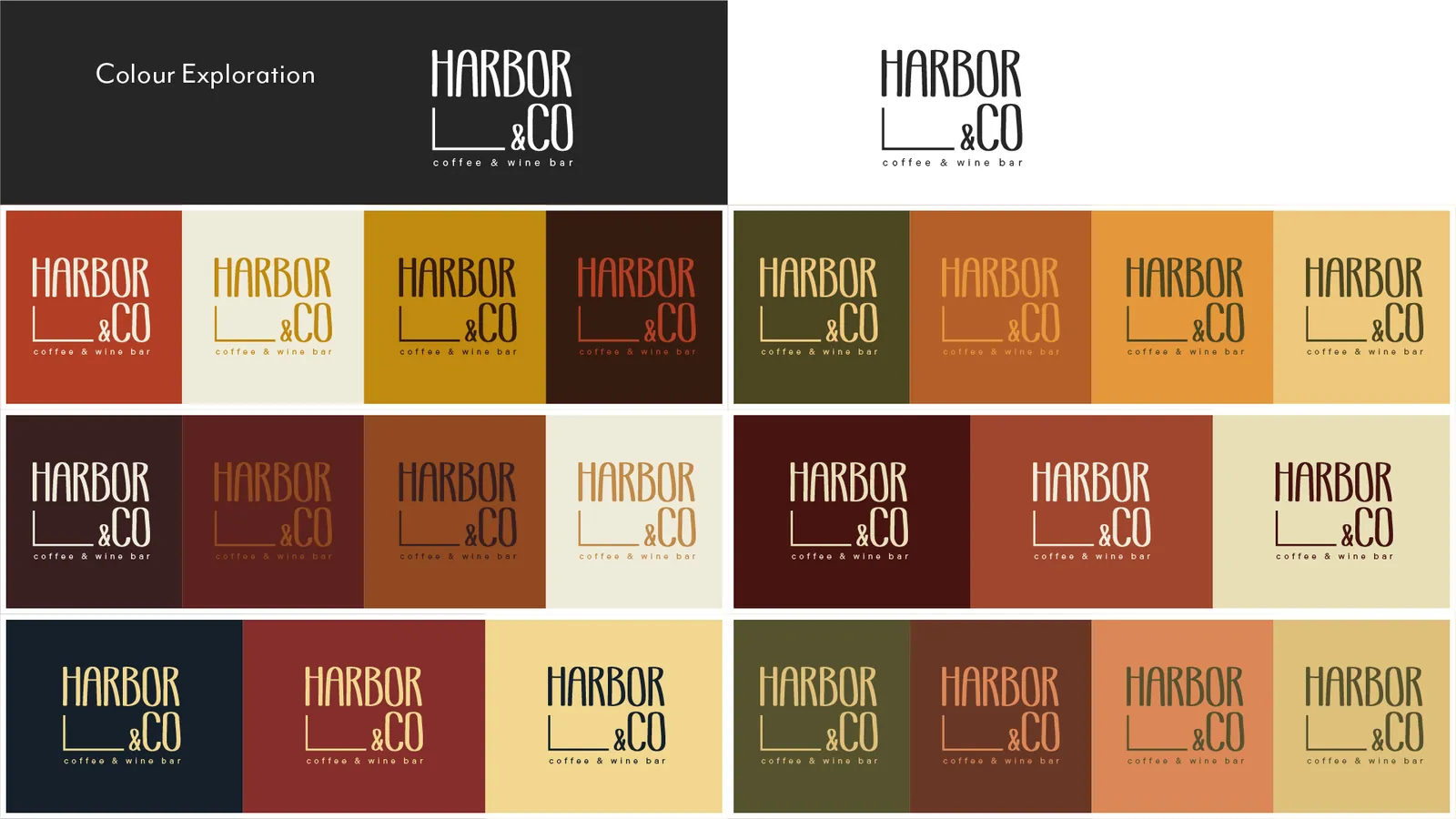 Warm neutral colour combinations tested against each other